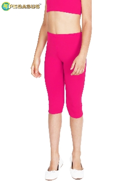  LEGGINS DANZA LYCRA TRE QUARTI FUCSIA BAMBINA